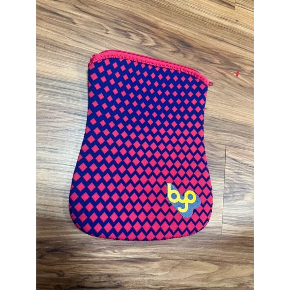 BYO Washable Neoprene Insulated Zipper Rambler Lunch Bag-vibrant pink and purple